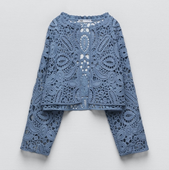 BNWT!Limited edition Zara Open Macrame knit cardigan, size (M-L) - Picture 4 of 7